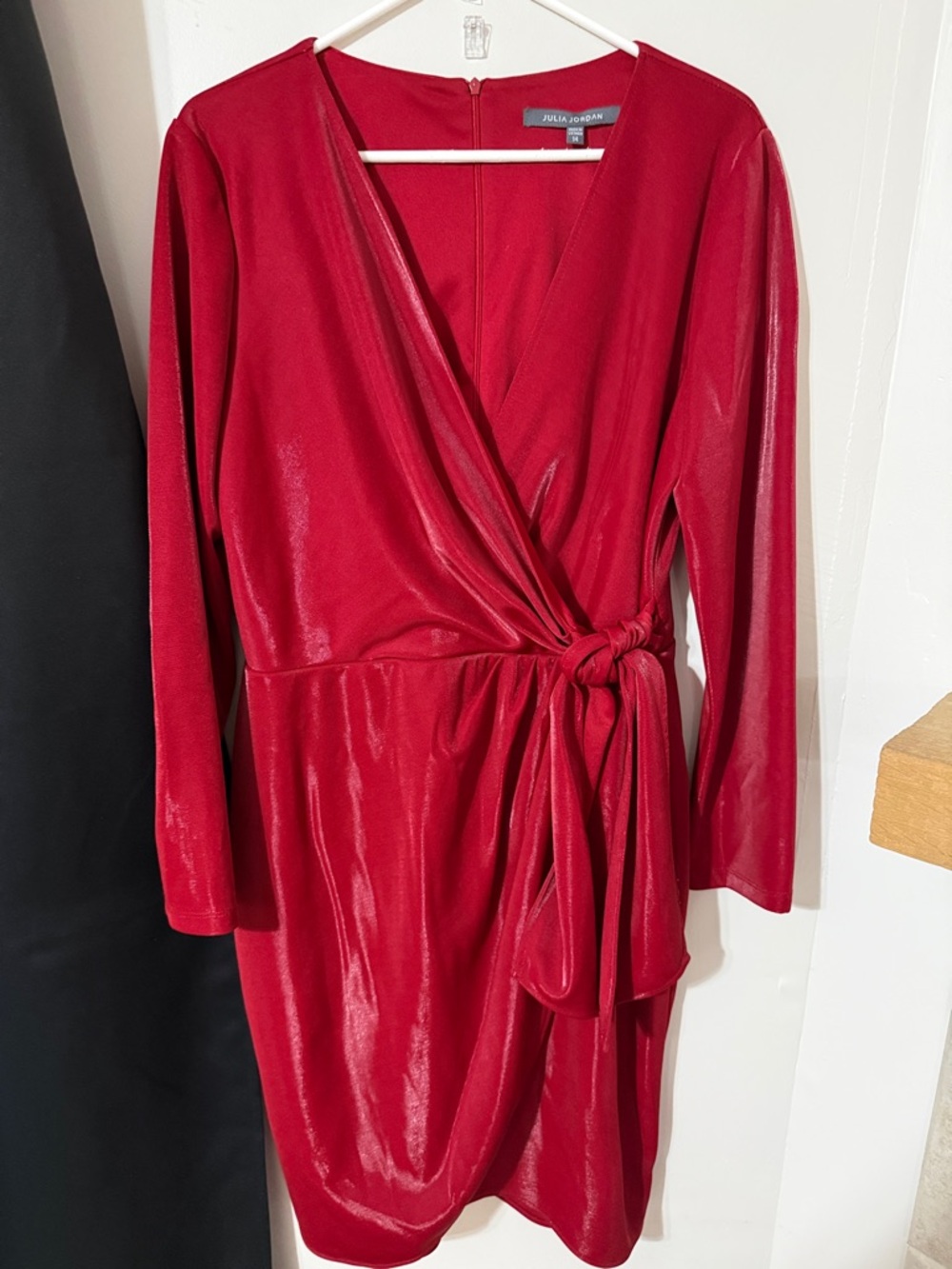 julia jordan Red Party Wrap Dress